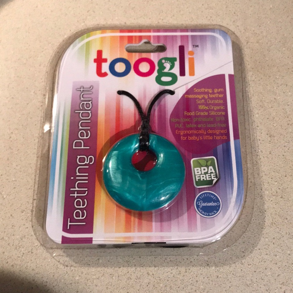 Teething necklace Toogli teething pendant NWT
